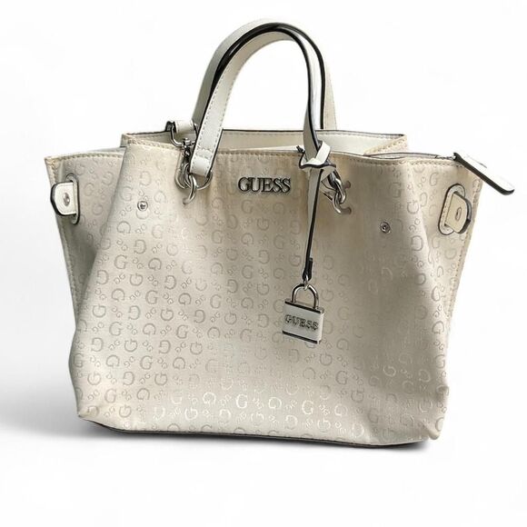 Guess Women's Cream and White Bag - Picture 1 of 3